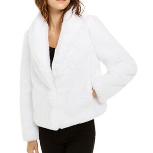 INC International Concepts White Teddy Jacket